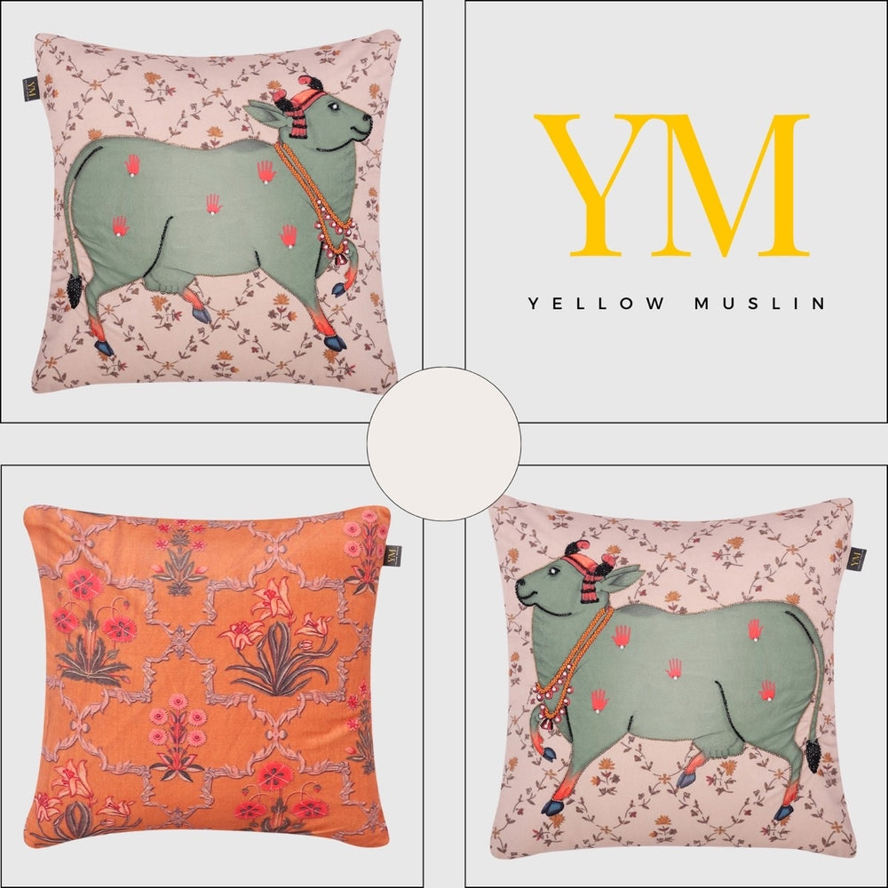 The Nandi Collection – Hand Embroidered Cushion Covers – Set of 5