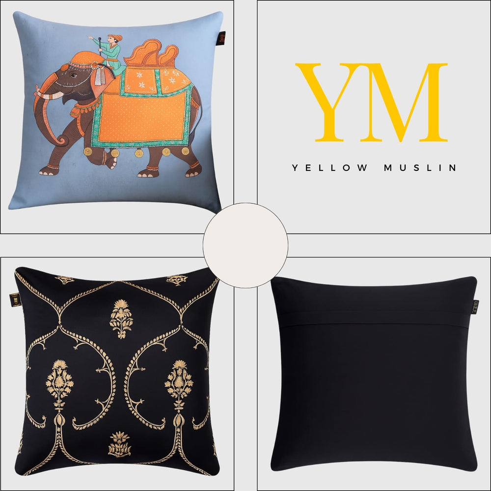 Royal Elephants – Designer Cushion Collection The Palace Edit – Set of 5