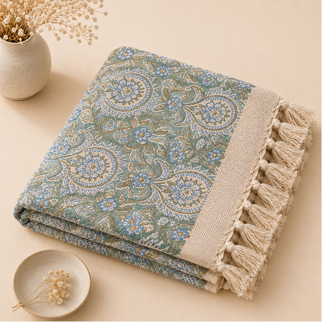 Azure Medallion Heritage Throw