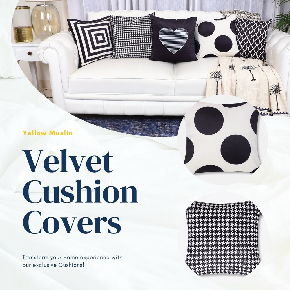 The Monochrome Edit – Designer Cushion Collection – Set of 5