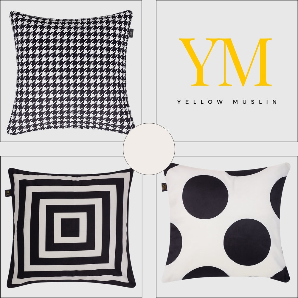The Monochrome Edit – Designer Cushion Collection – Set of 5
