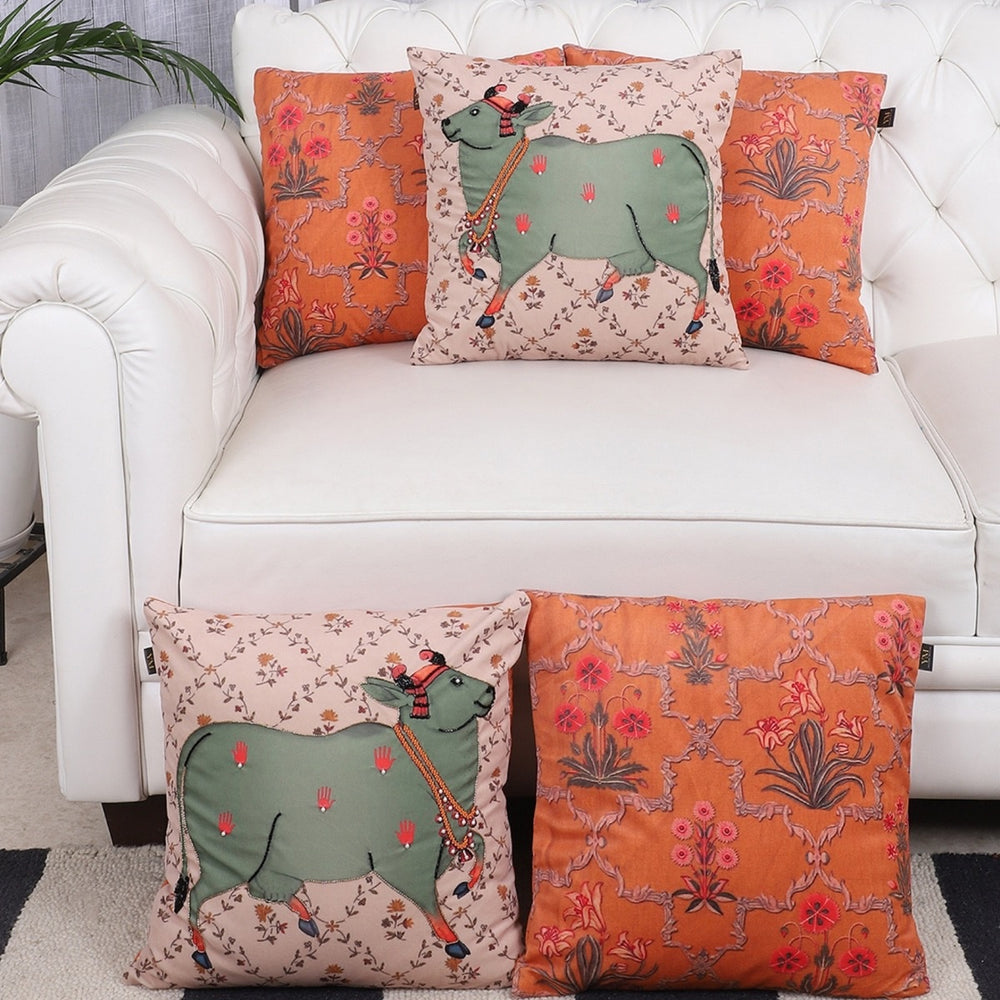 The Nandi Collection – Hand Embroidered Cushion Covers – Set of 5