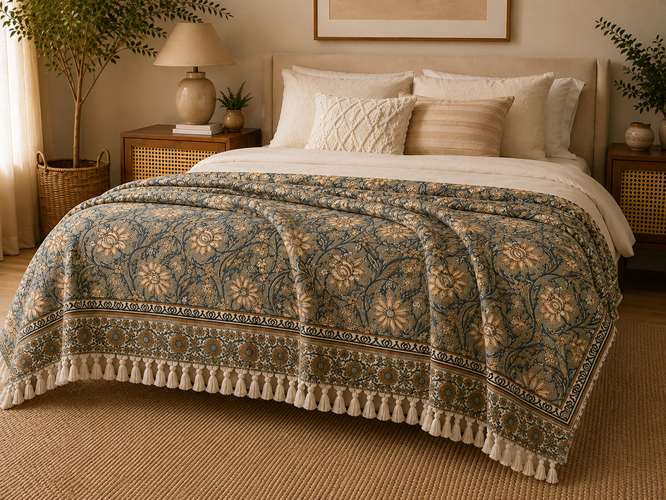 Persian Garden Cotton Throw