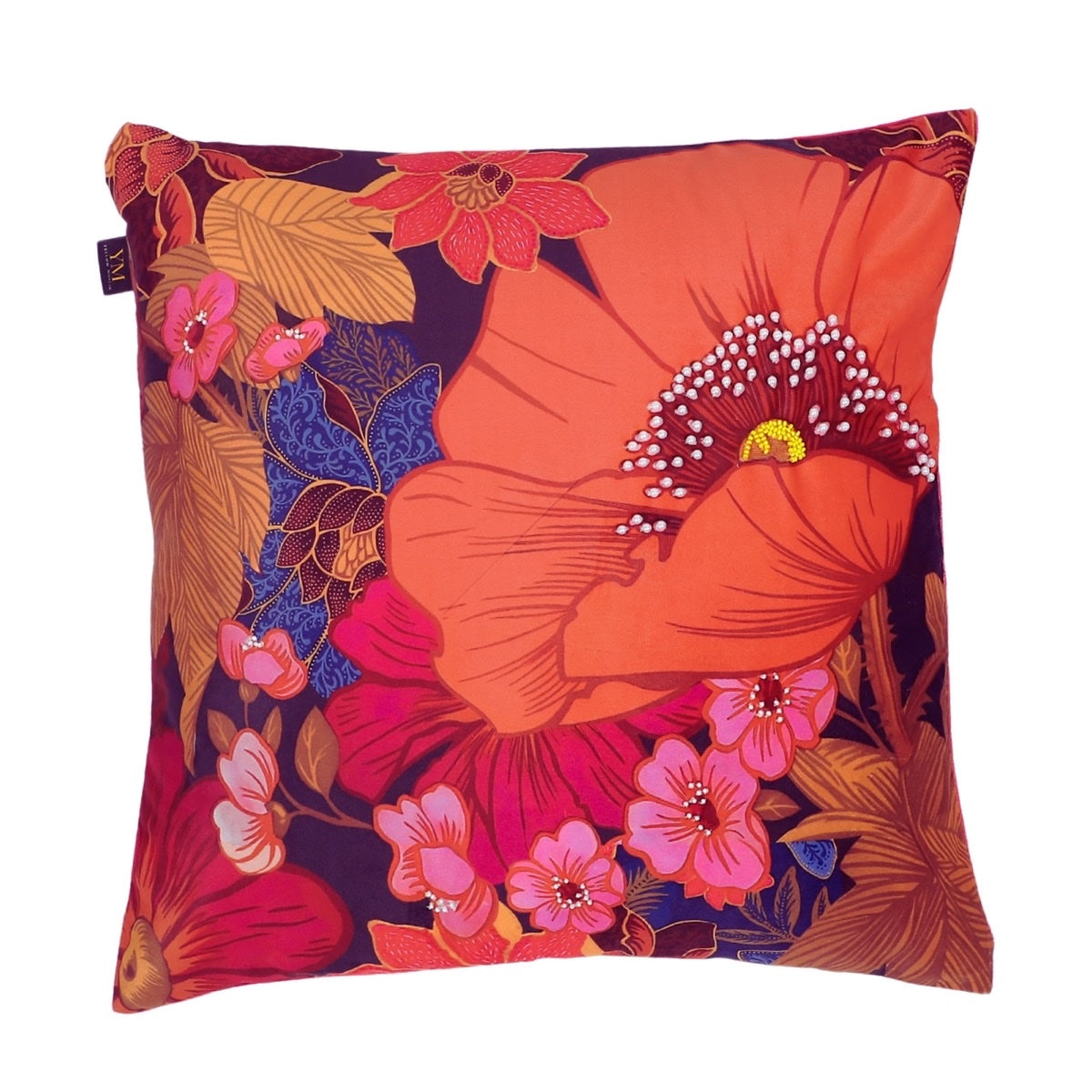 Retro Botanica Hand Embroidered Cushion Covers – Set of 5
