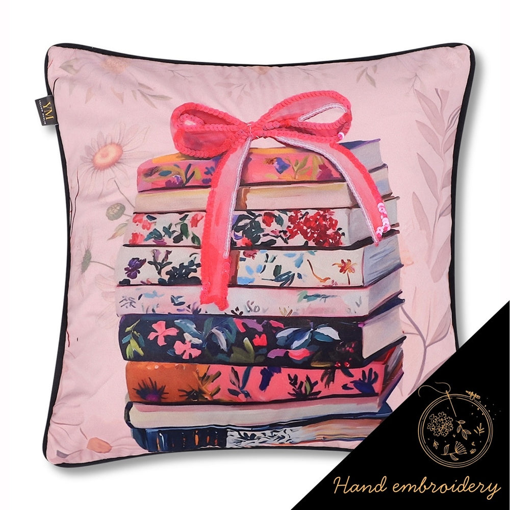 Curated Stories Hand Embroidered Velvet Cushion Covers – Set of 3