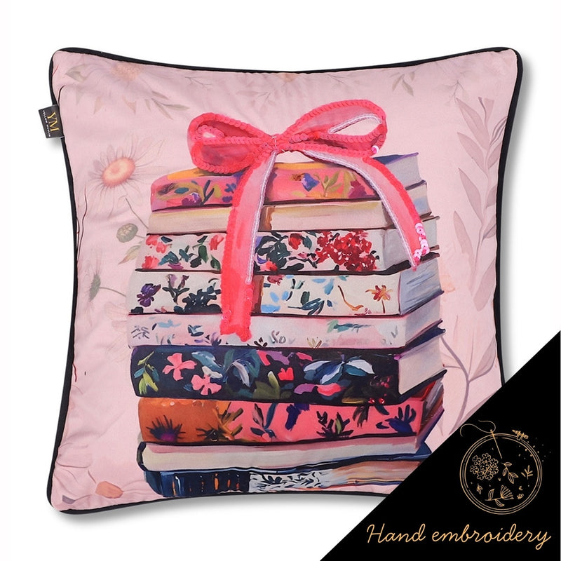 Curated Stories Hand Embroidered Velvet Cushion Covers – Set of 3