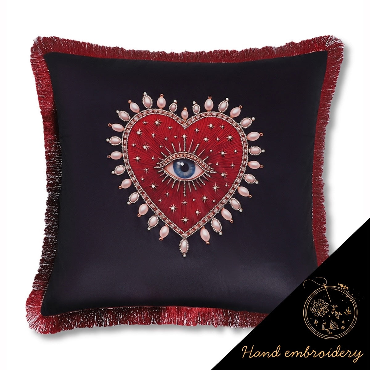 Evil Eye Heritage Velvet Cushion Cover – Set of 3