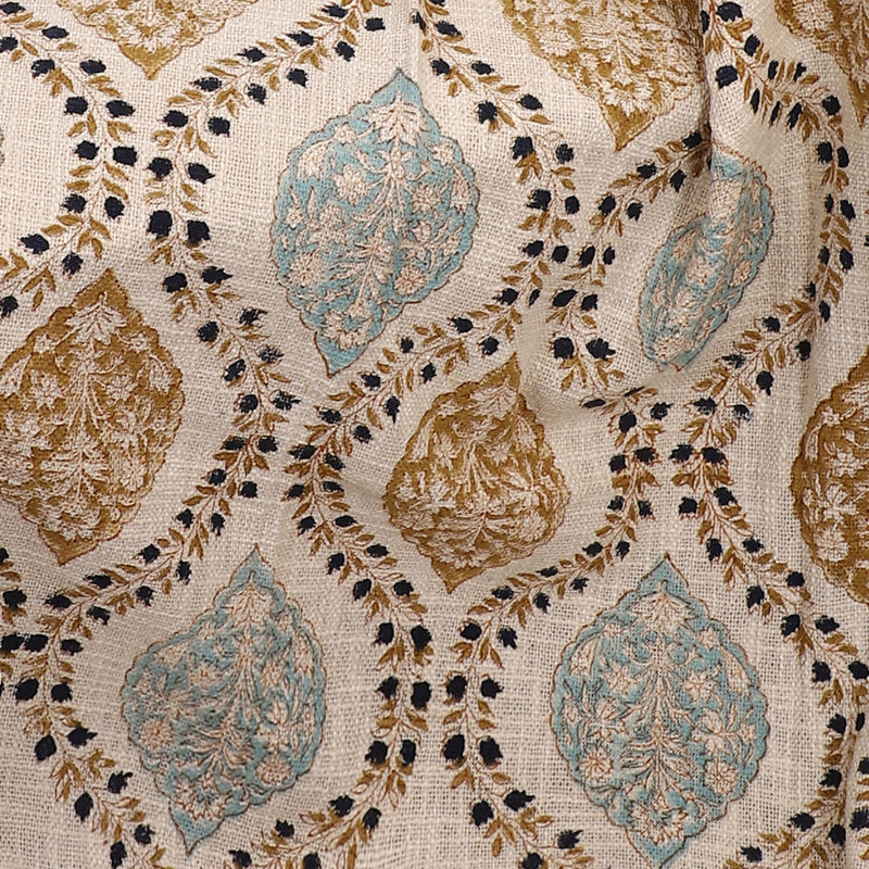 Heritage Medallion Hand Block Printed All-Season Throw