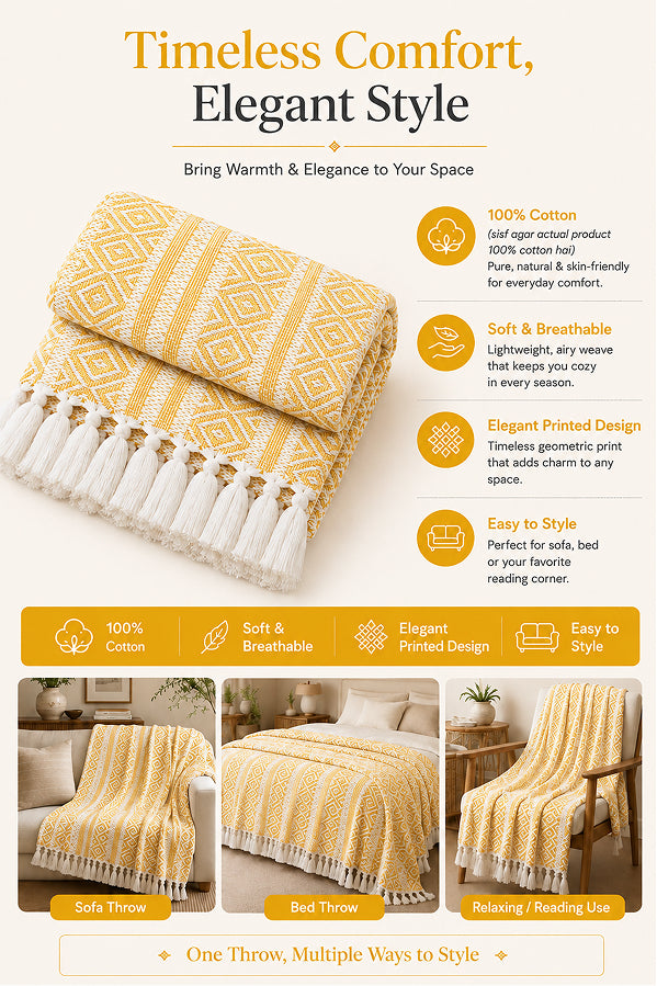 Marigold Heritage Handwoven Throw