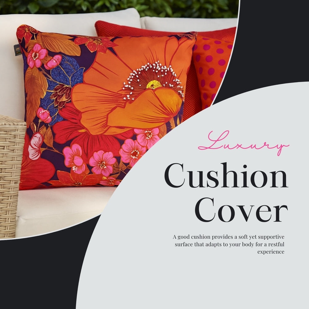 Retro Botanica Hand Embroidered Cushion Covers – Set of 5