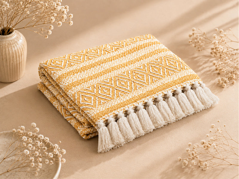 Marigold Heritage Handwoven Throw