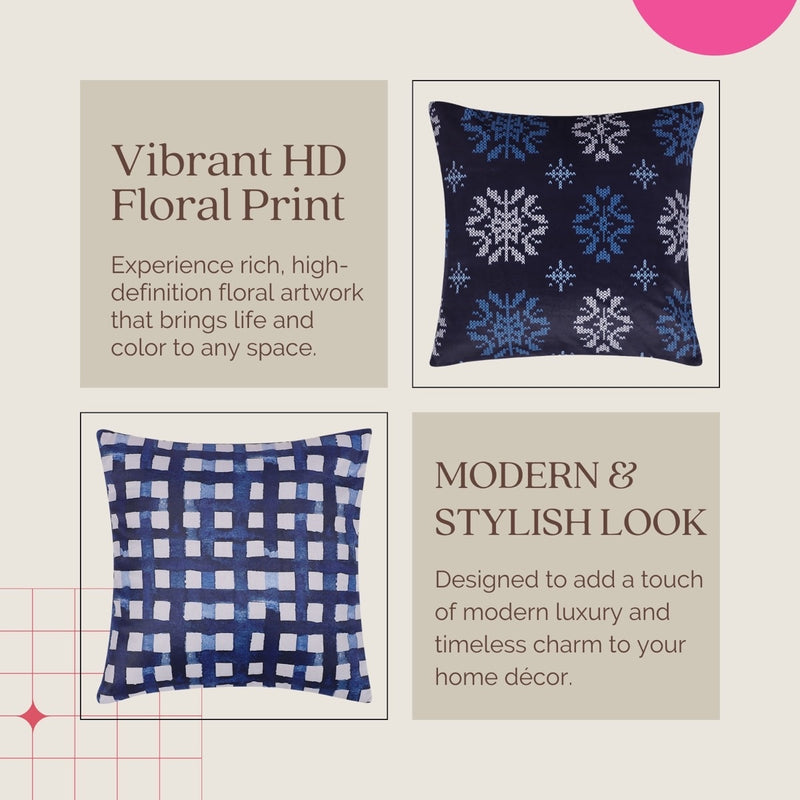 Indigo Home Collection – Handcrafted Cushion Covers – Set of 5
