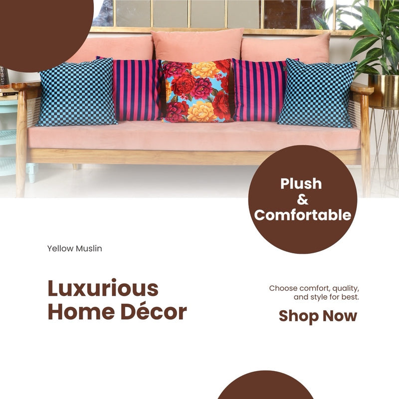 The Eclectic Edit – Designer Cushion Collection – Set of 5