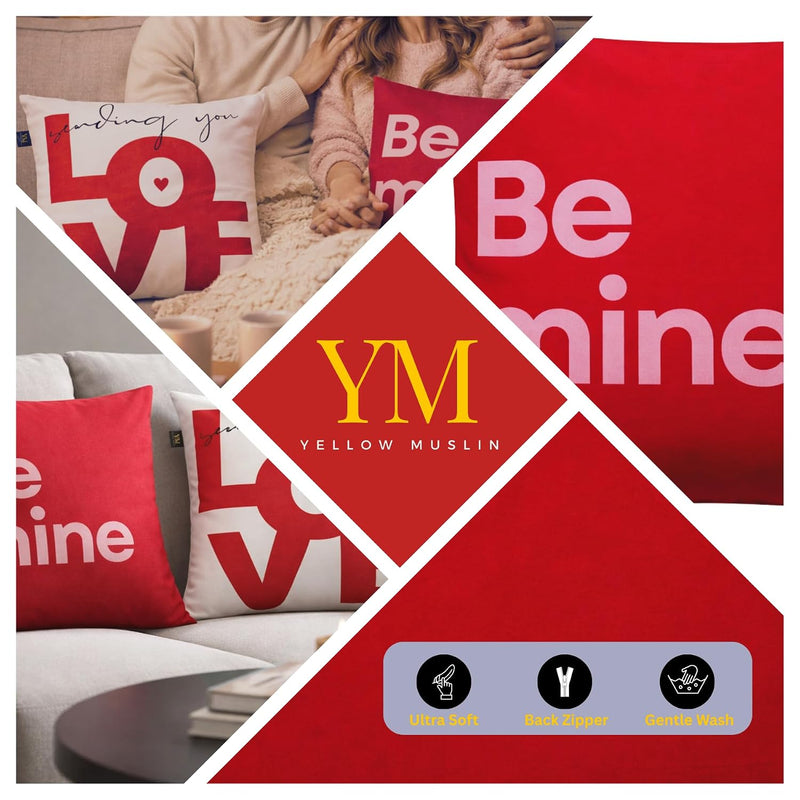 Sending You Love And Be Mine Cushion Covers – Set of 2