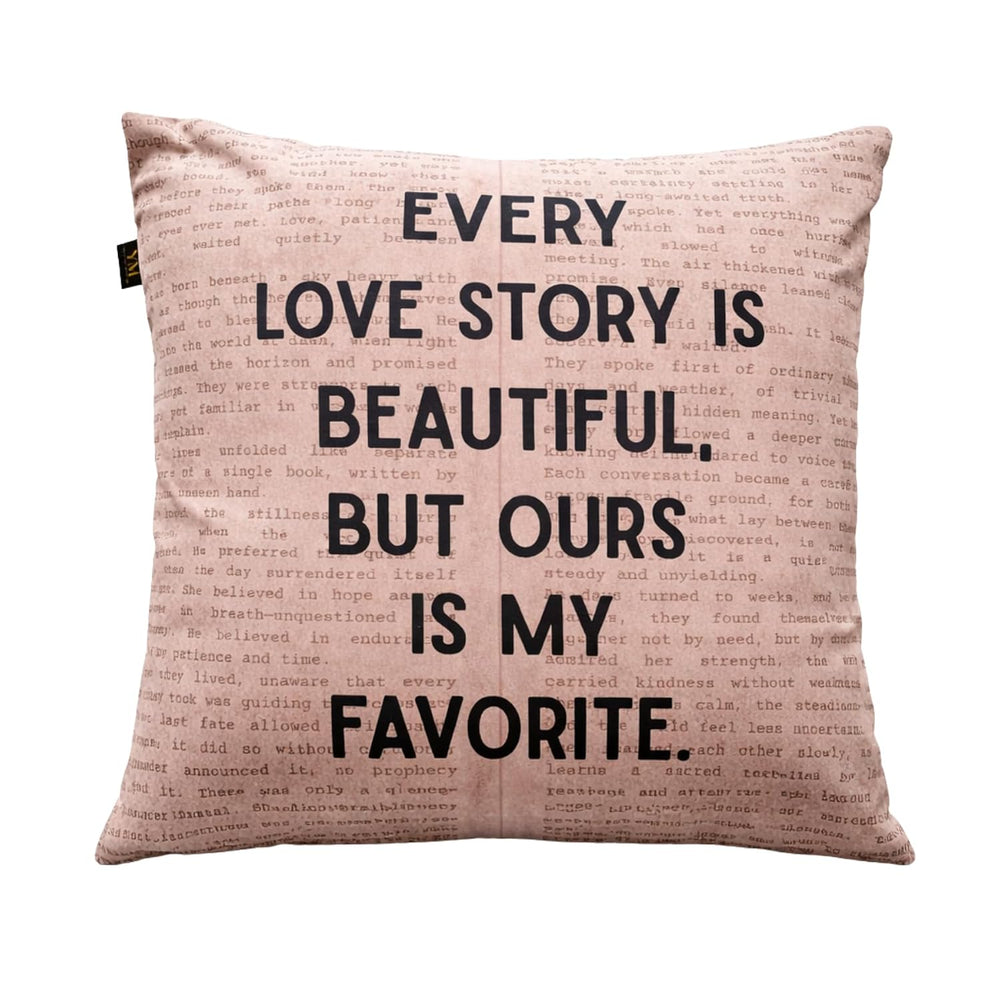 Every Love Story Cushion Cover For Him And Her