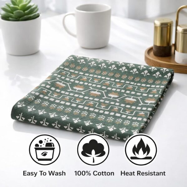 Green Garden Handcrafted Table Runner
