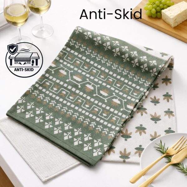 Green Garden Handcrafted Table Runner