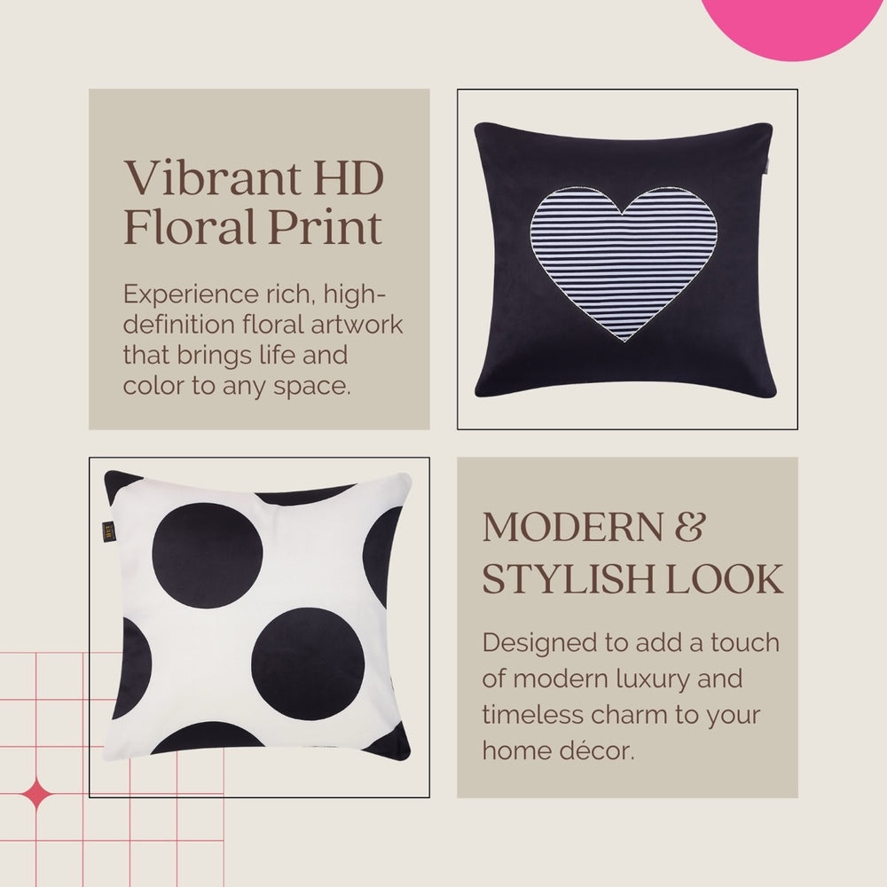 The Monochrome Edit – Designer Cushion Collection – Set of 5