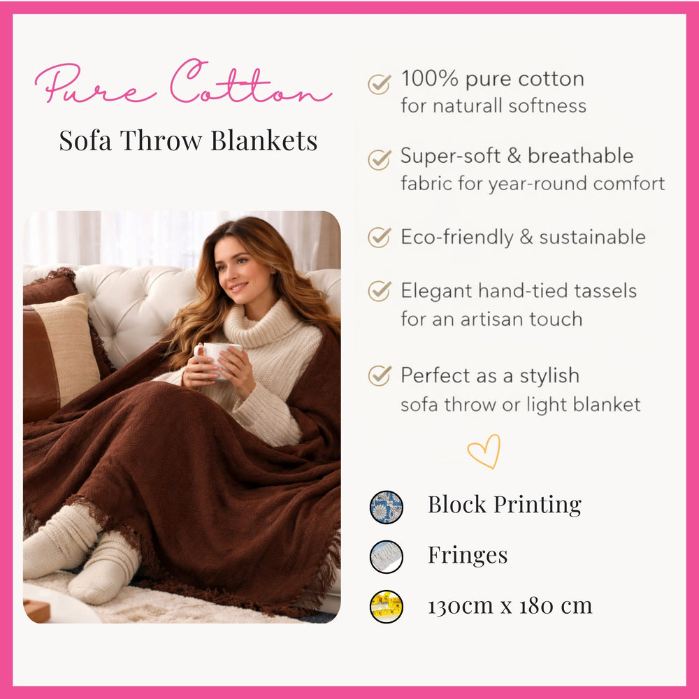 Cocoa Herringbone Throw
