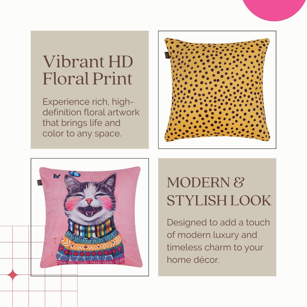 Whimsical Cat & Co. Cushion Covers – Set of 5