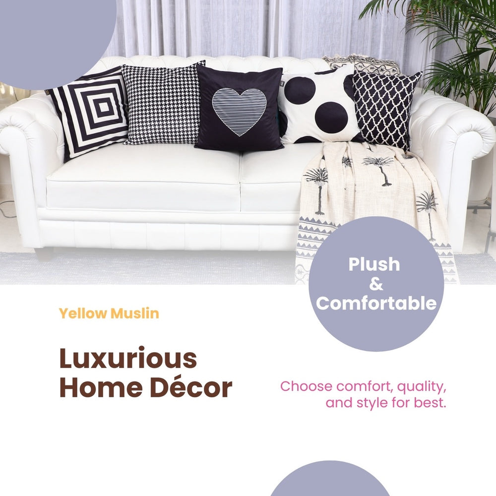 The Monochrome Edit – Designer Cushion Collection – Set of 5