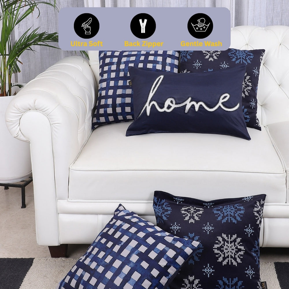 Indigo Home Collection – Handcrafted Cushion Covers – Set of 5