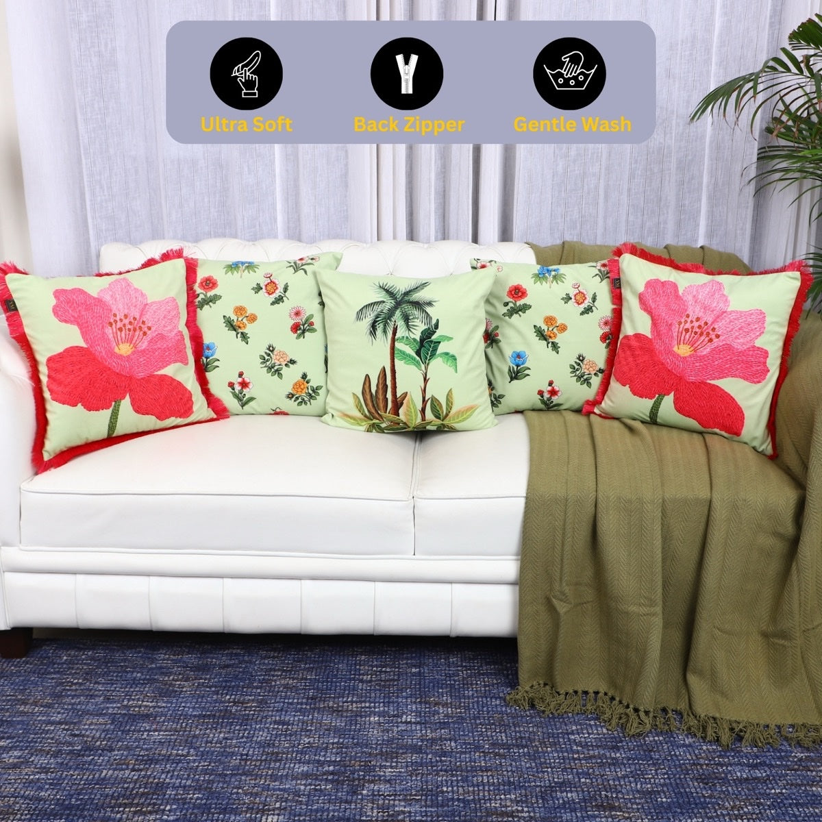 The Garden Bloom Edit – Cushion Collection – Set of 5