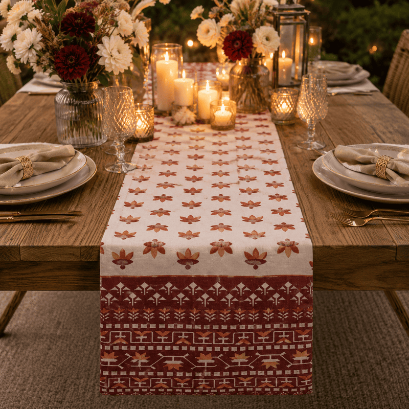 Rustic Heritage Cotton Table Runner