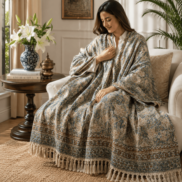 Persian Garden Cotton Throw