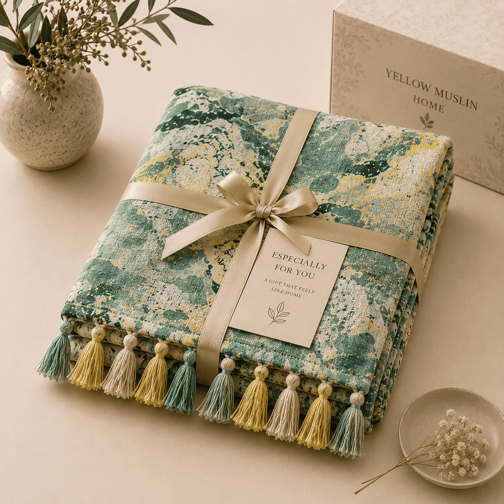 Sage Botanica Heritage Marbel Throw