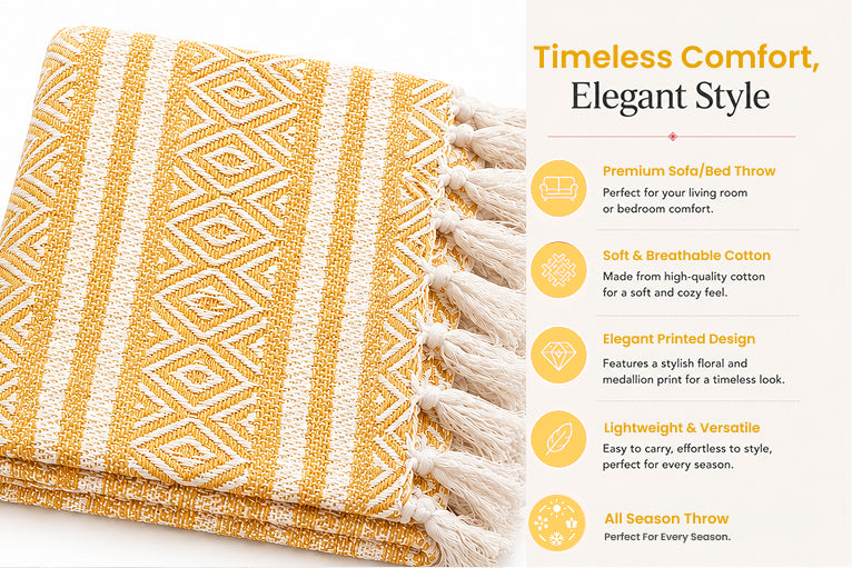 Marigold Heritage Handwoven Throw
