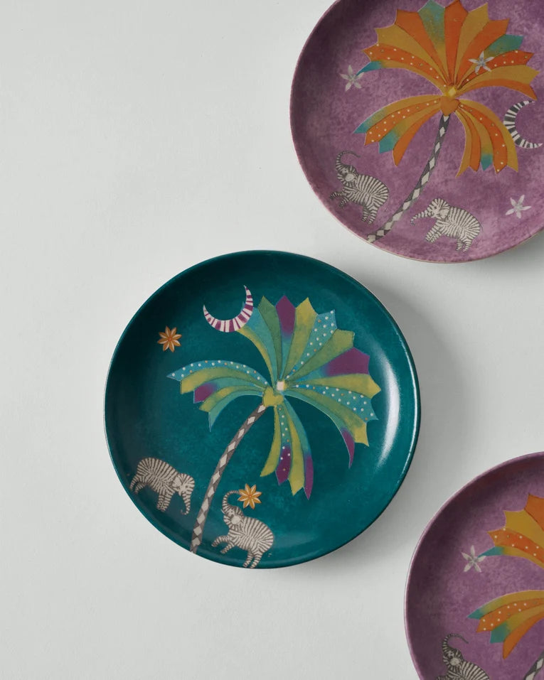 Palm Bloom Tea Plate - Set of 4