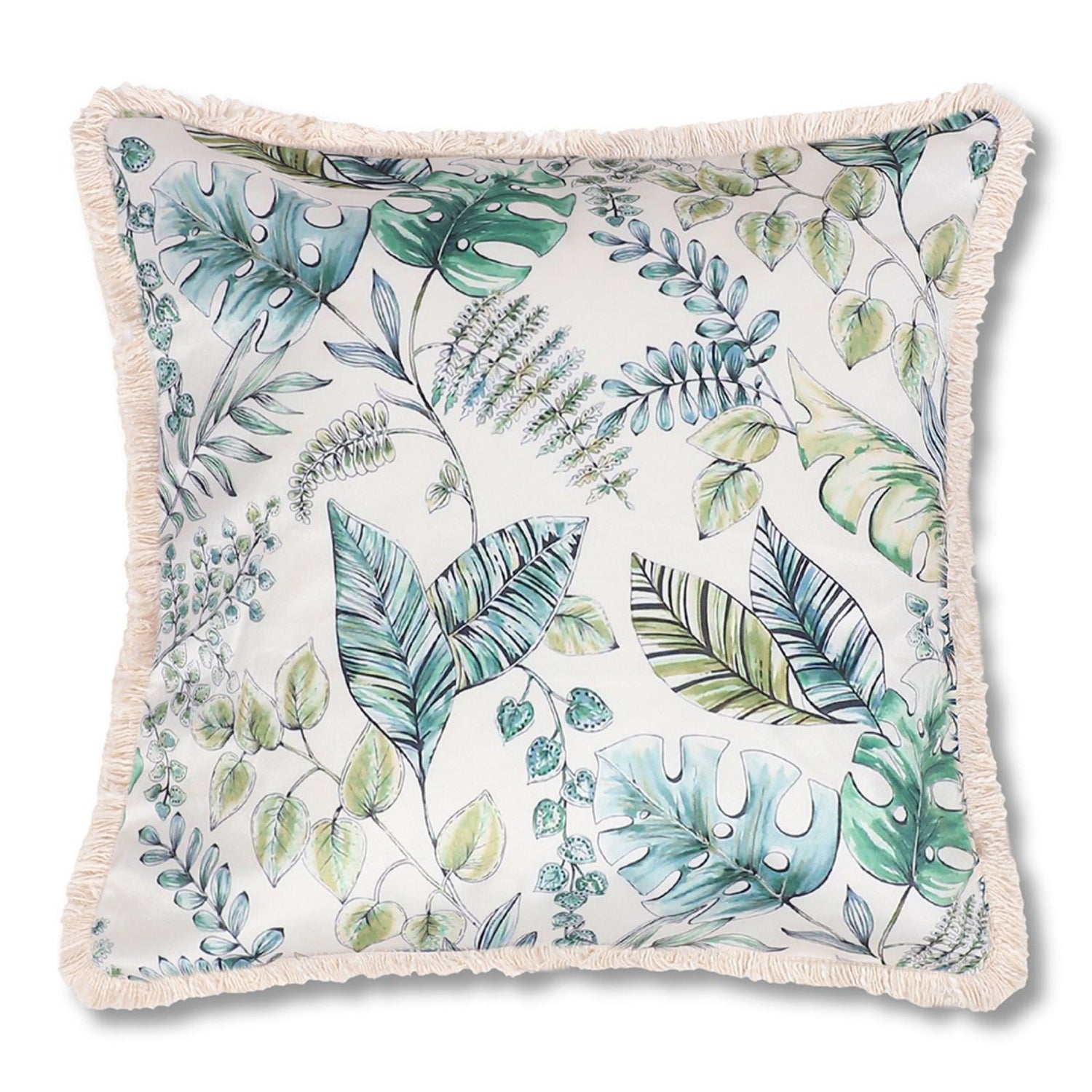 Botanical Green Velvet Cushion Covers – Set of 2
