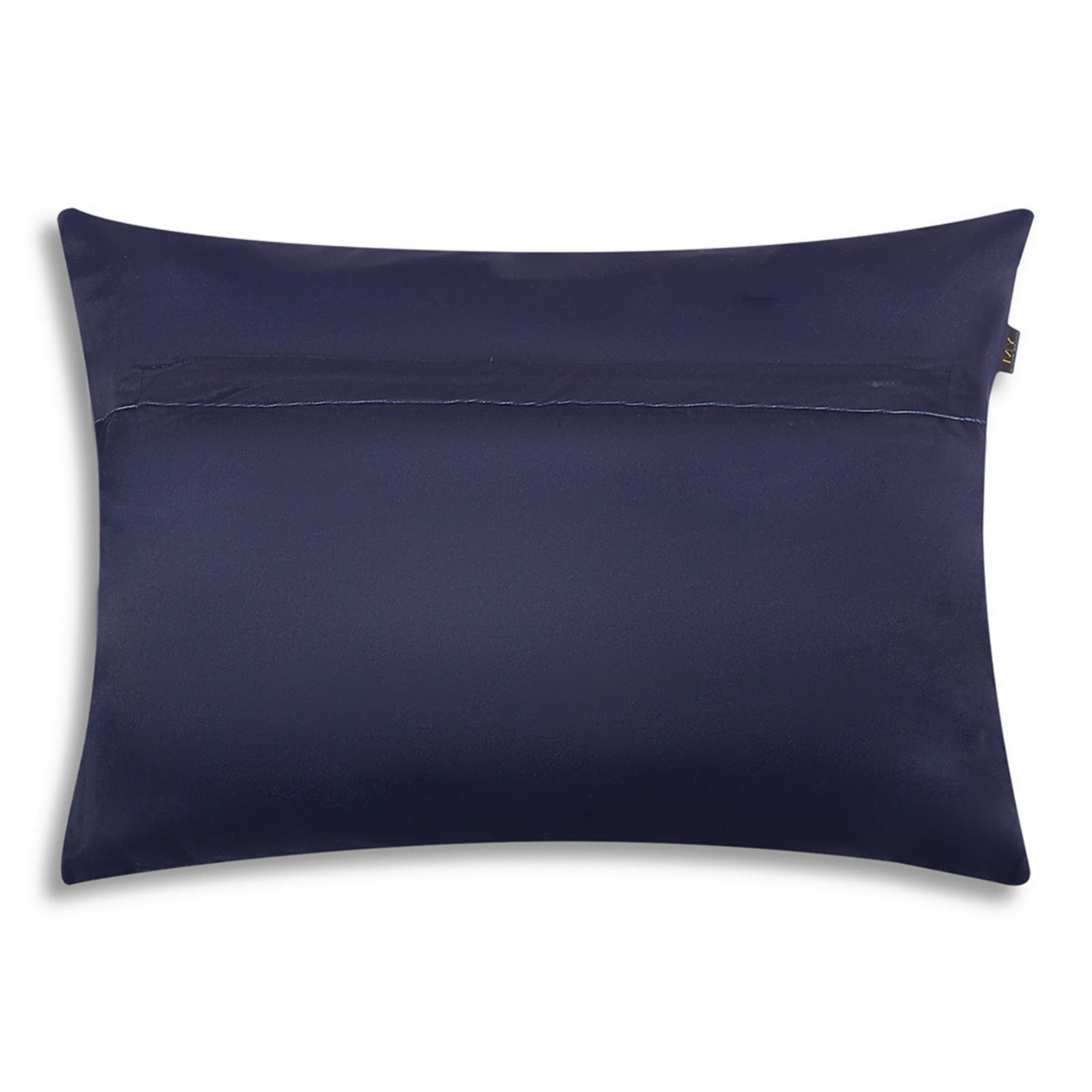 Navy Blue Velvet “Home” Embroidered Cushion Cover