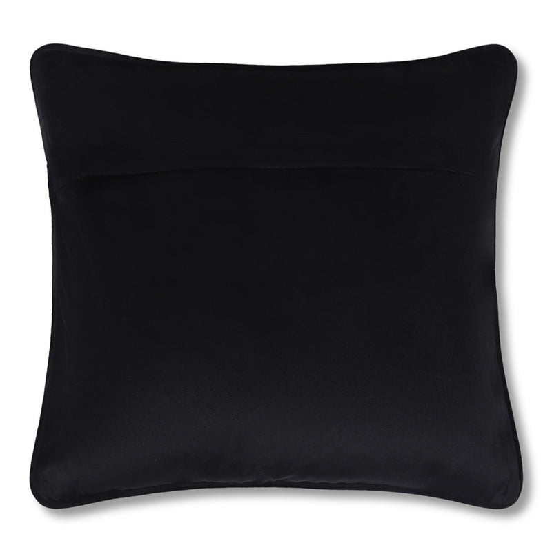 Hand Embroidered Krishna Velvet Cushion Cover in Emerald Green