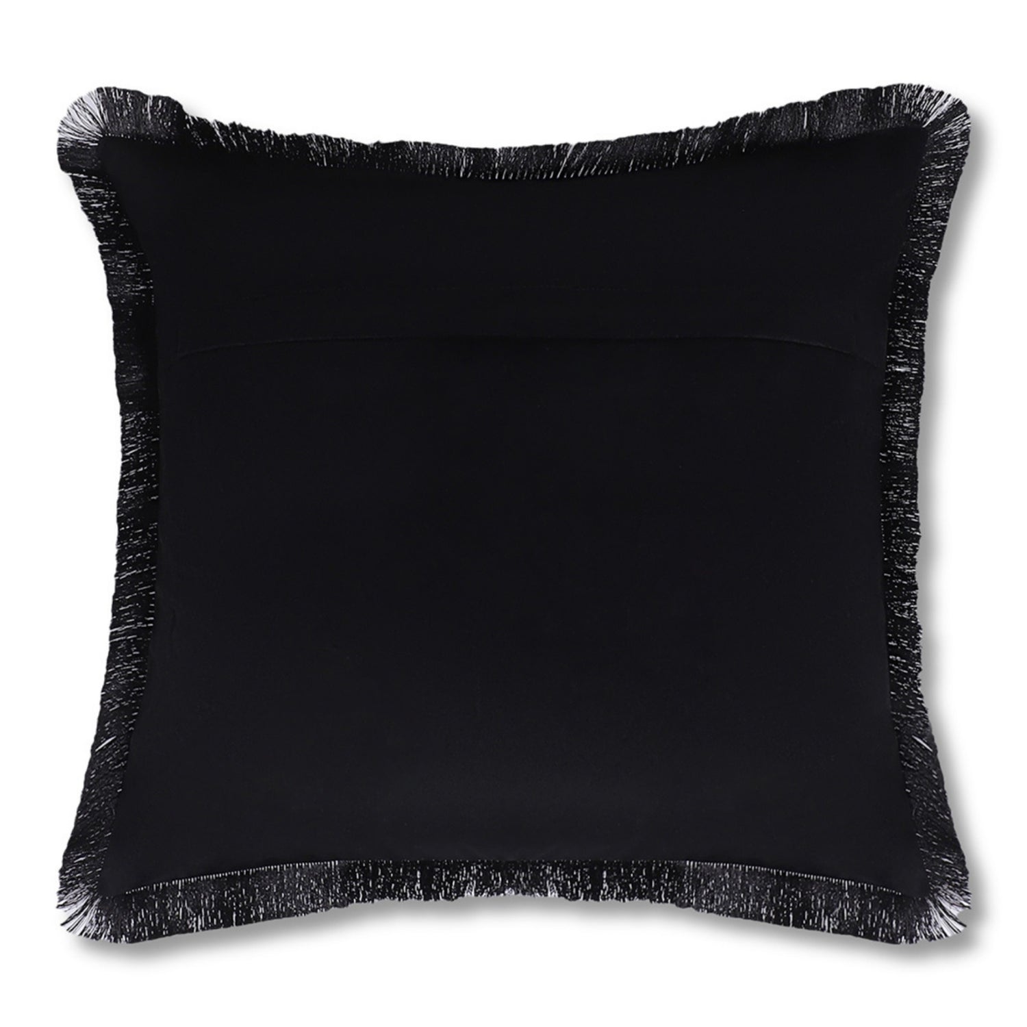 Hand Embroidered Krishna Velvet Cushion Cover in Orange