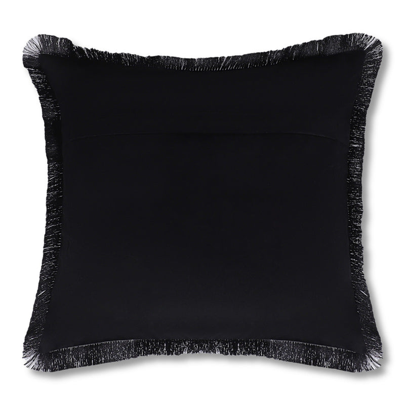 Divine Krishna Hand Embroidered Pink Velvet Cushion Cover