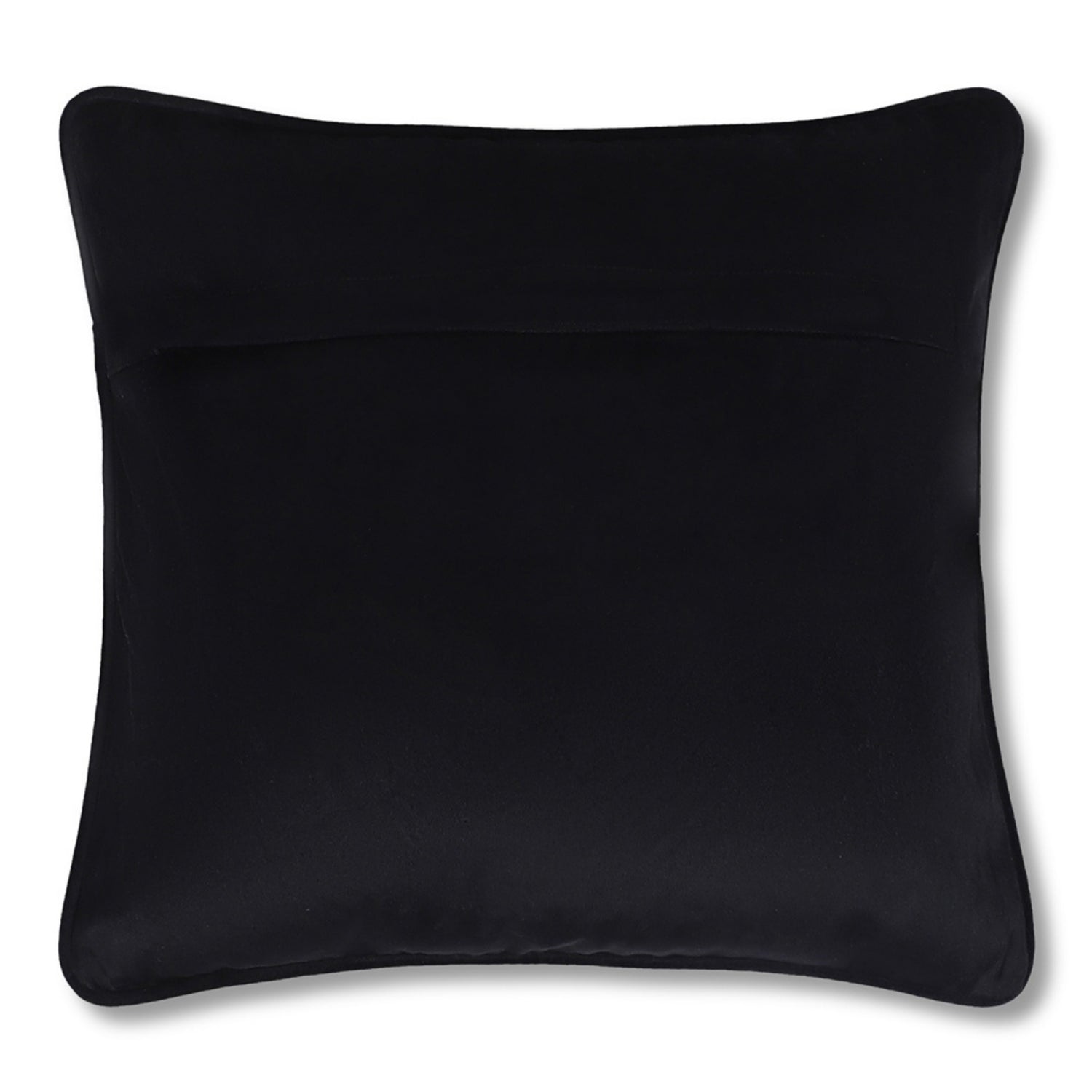 Hand Embroidered Krishna Velvet Cushion Cover in Yellow