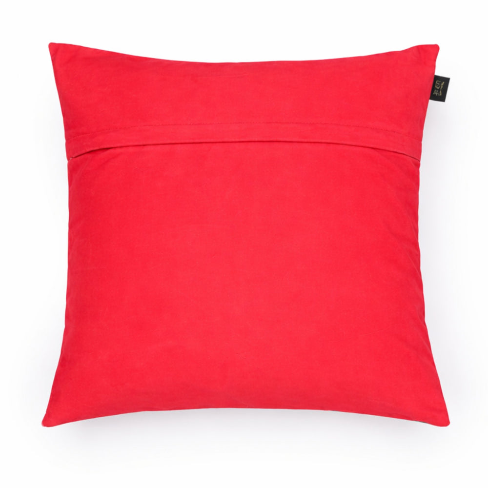 Turquoise Velvet Lipstick Print Cushion Cover