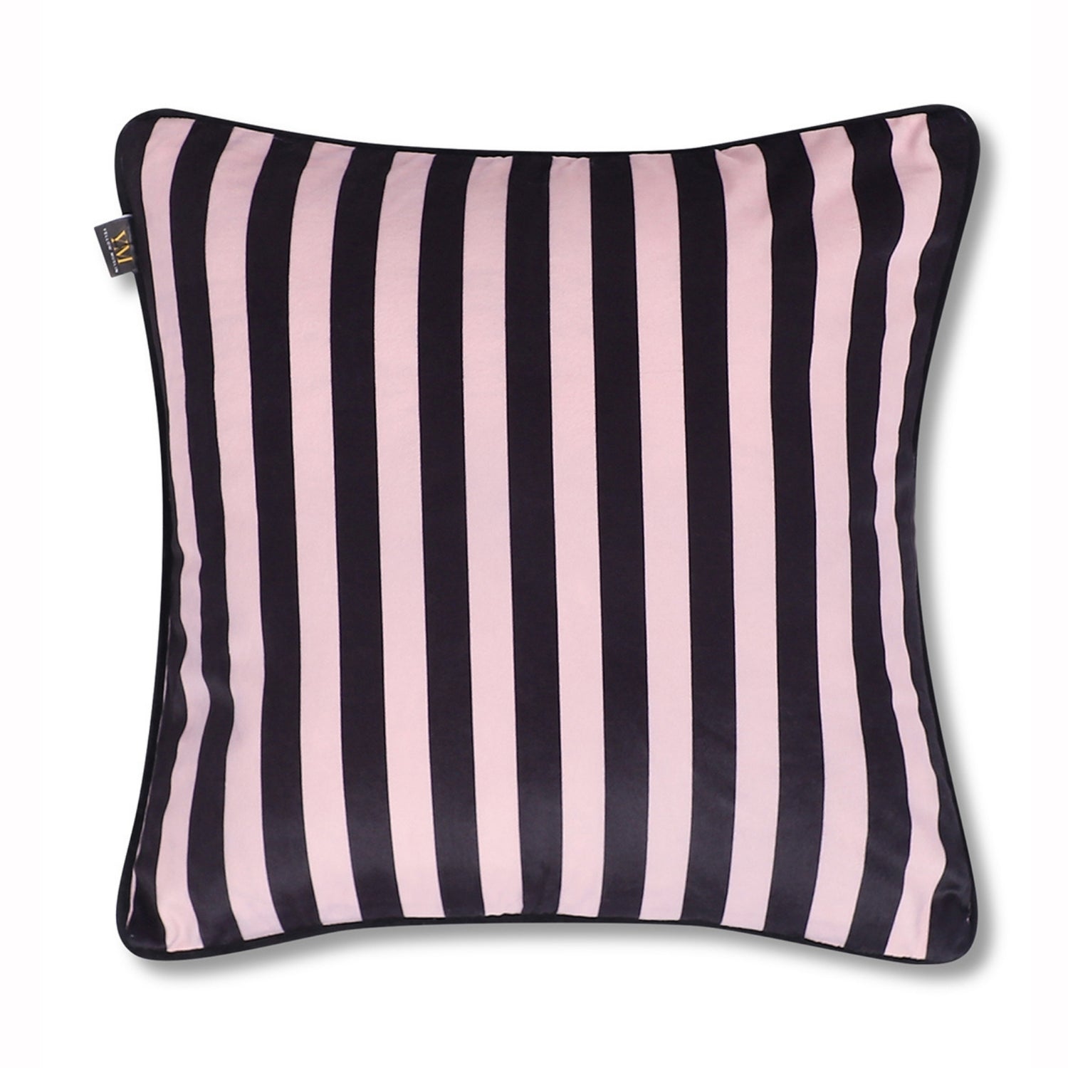 Country Chic Cow & Stripe Hand Embroidered Velvet Cushion Covers – Set of 3