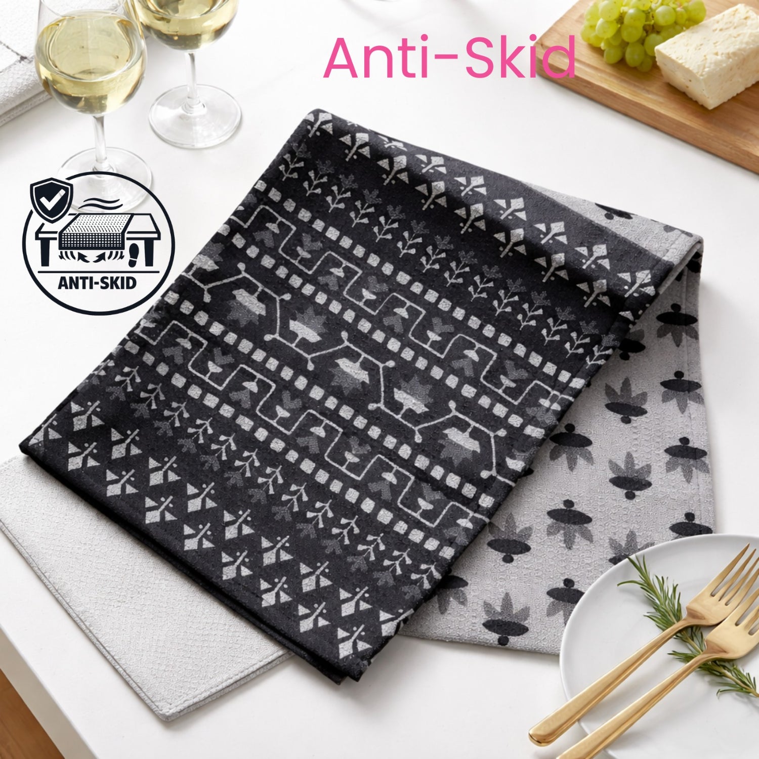 Noir Artisan Handcrafted Table Runner