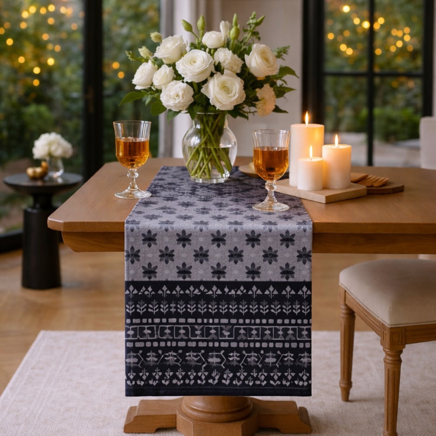 Noir Artisan Handcrafted Table Runner