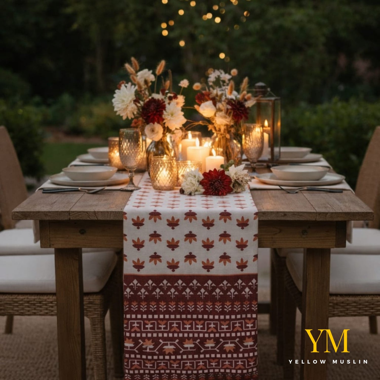 Rustic Heritage Cotton Table Runner
