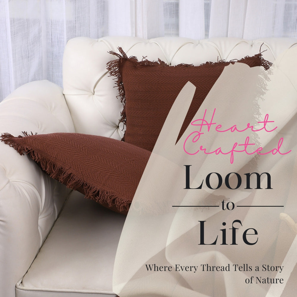 Chocolate Brown Herringbone Cushion Covers – Set of 2