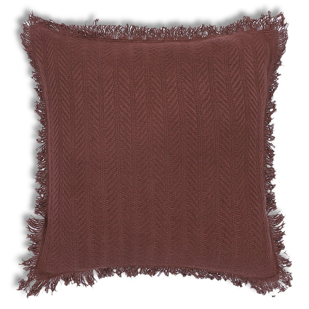 Chocolate Brown Herringbone Cushion Covers – Set of 2