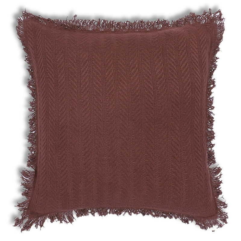 Chocolate Brown Herringbone Cushion Covers – Set of 2