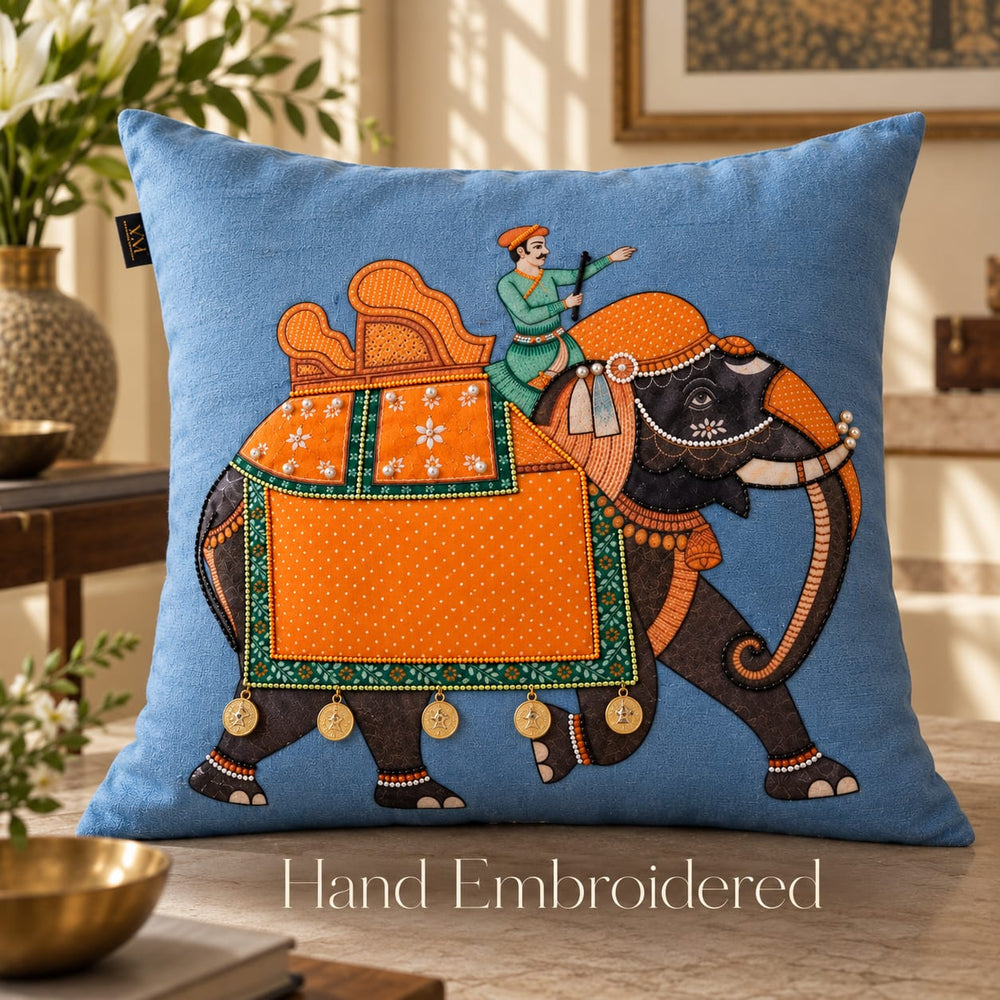 Royal Elephants – Designer Cushion Collection The Palace Edit – Set of 5