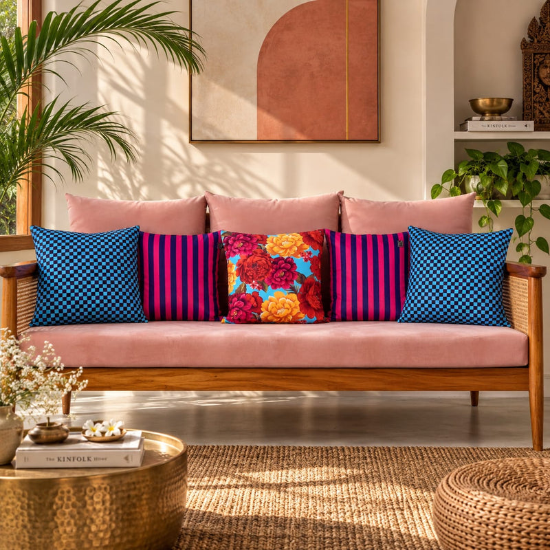 The Eclectic Edit – Designer Cushion Collection – Set of 5