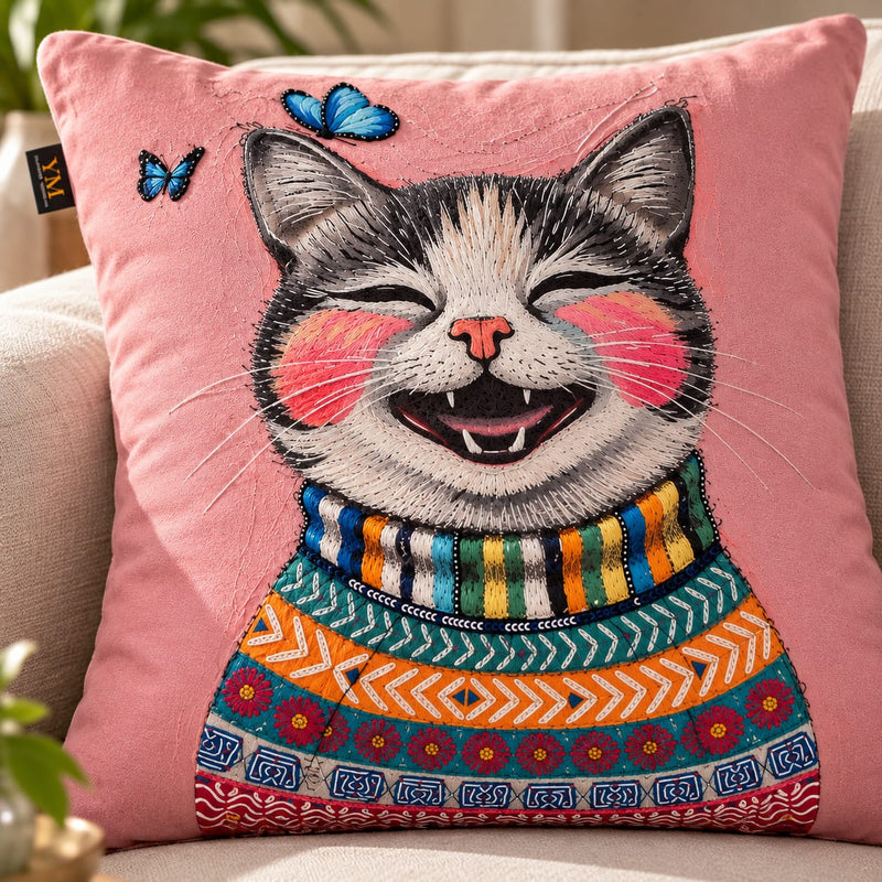 Whimsical Cat & Co. Cushion Covers – Set of 5