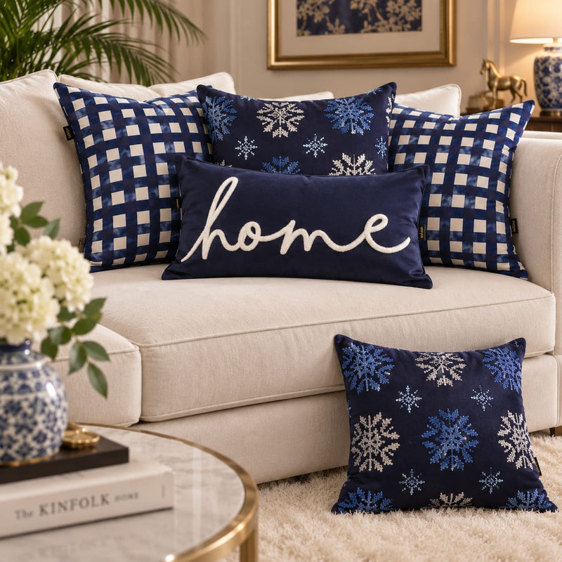Indigo Home Collection – Handcrafted Cushion Covers – Set of 5
